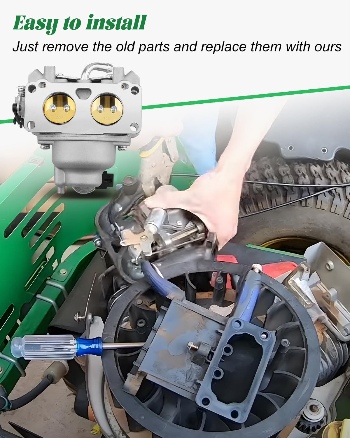 Amazon.com : JUWEVAZU Z445 Carb Carburetor Kit Fit for John Deere